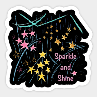 Stars Sparkle and Shine t-shirt Sticker